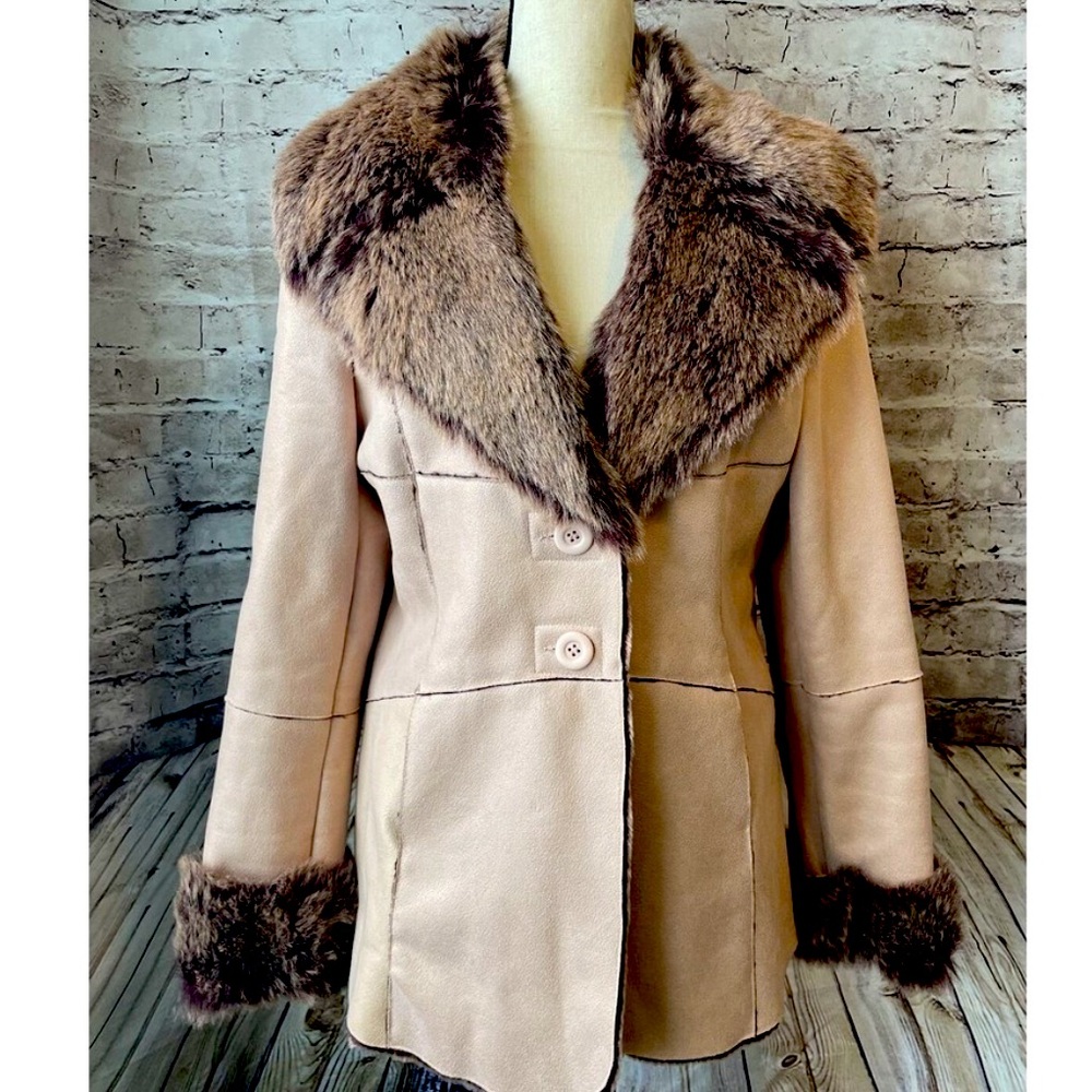Hazel Women's Faux Leather & Faux Fur Jacket